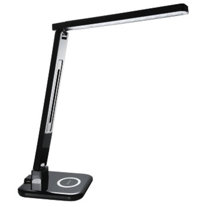 Image de Lampe de bureau à LED SL 65, chrg. QI, 4 modes éclair./minut., noire / Lampadaire