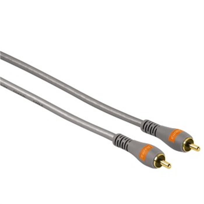 Image de Câble coaxial numérique, RCA mâle - RCA mâle, Plaqué or, Argenté, 3,00m / Câbles RCA