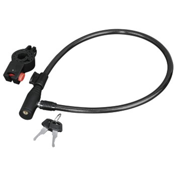 Image de Câble antivol pour vélo, 65 cm, noir / Cadenas de vélo