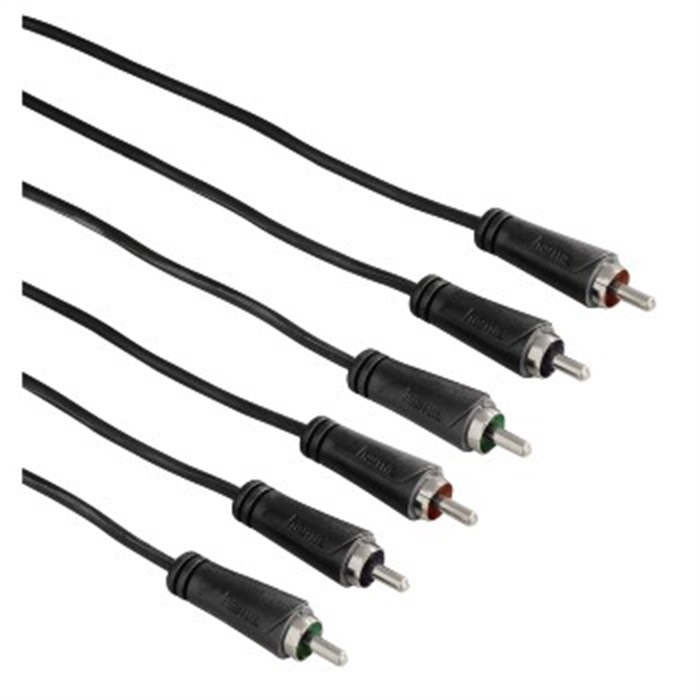 Image de Câble de liaison YUV, 3 RCA mâles - 3 RCA mâles, 3 m / Câbles RCA
