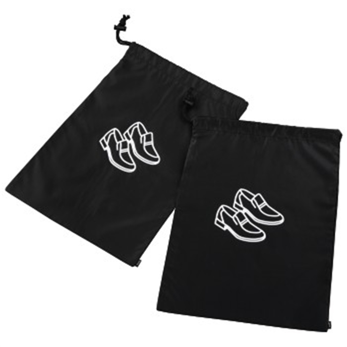 Image de Sacs à chaussures avec cordon, 2 pièces, noir / Organiseur pour accessoires