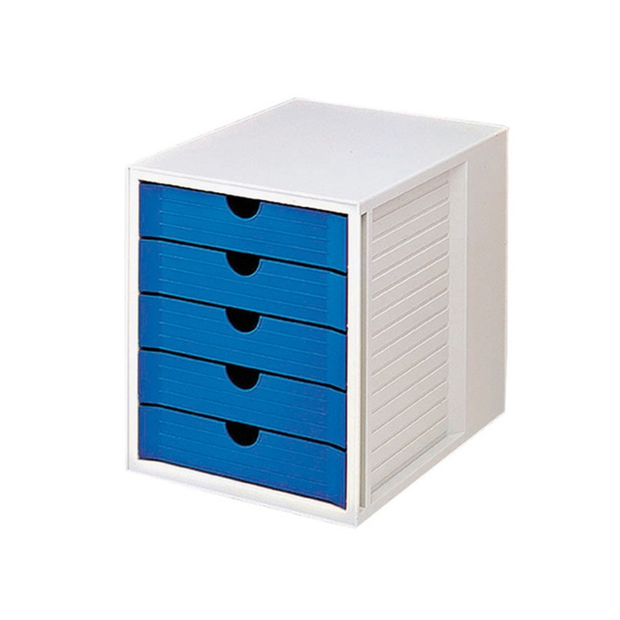 Image de Module tiroirs HAN 5 tiroirs fermes gris / blue