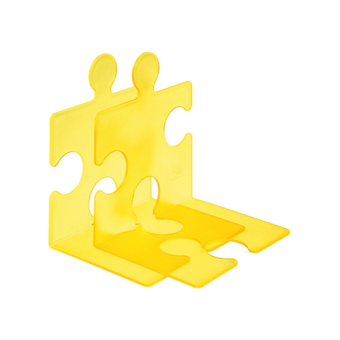 Afbeelding van boekensteun HAN Puzzle set a 2 stuks signal geel