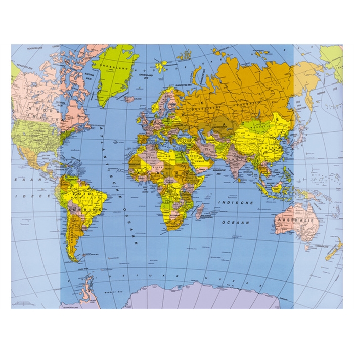 Afbeelding van bureauonderlegger Kangaro 40x50cm met wereldkaart
