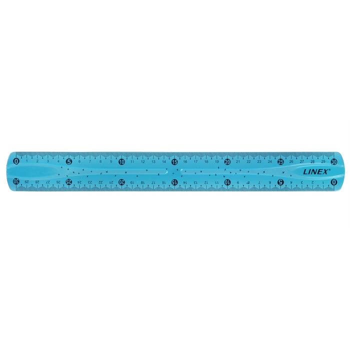Afbeelding van LINEX flexibele liniaal 30 cm blauw