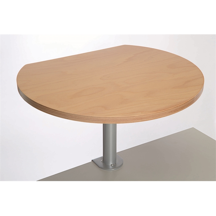 Image de Table haute sur pince , plaquée hêtre - bois