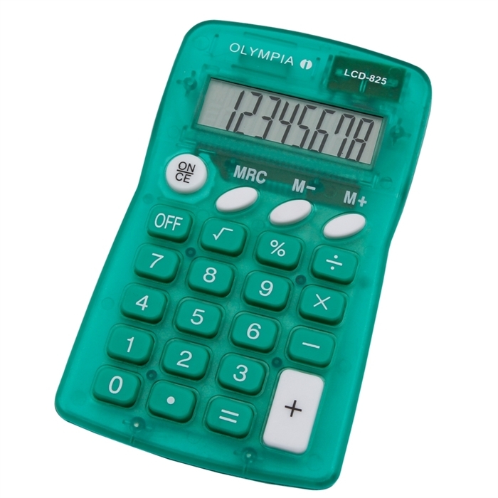 Picture of OLYMPIA LCD825G - Pocket size calculator 8 digits display Green