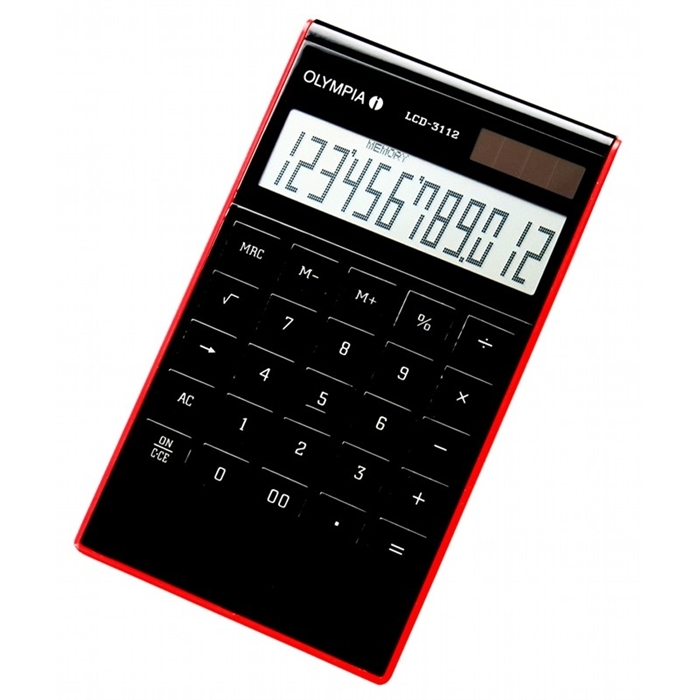 Afbeelding van OLYMPIA LCD3112 - Buro rekenmachine met DOT MATRIX DISPLAY Zwart