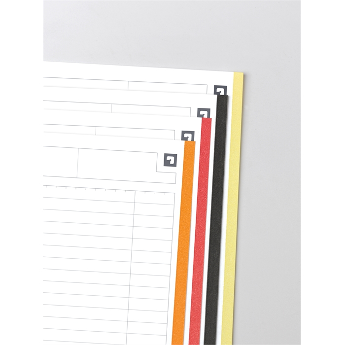 Afbeelding van OXFORD International filingbook A4+ gelijnd 4 gaats 100 vel 80g harde kartonnen kaft oranje