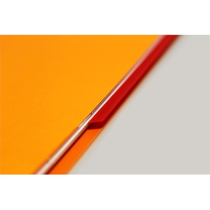 Image de OXFORD International activebook A4+ ligné 4 trous 80 fls 80g souple plastique couverture orange