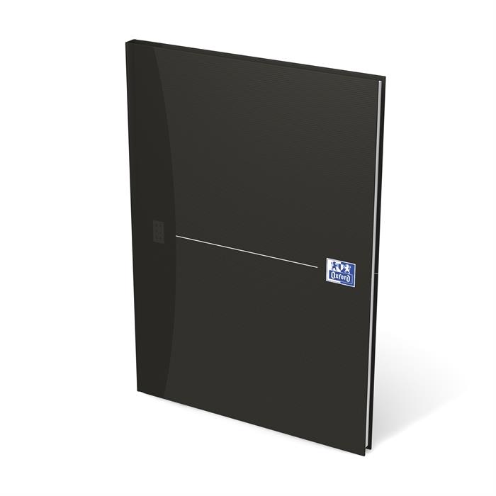 Image de OXFORD Smart Black cahier rembordé A4 ligné 96 fls 90g couverture en carton rigide noir