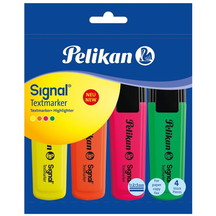 Afbeelding van Pelikan 804707 - Signal Textmarker 4 kleuren