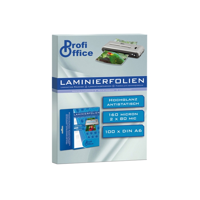 Afbeelding van lamineerhoes ProfiOffice 80 micron 100 vel A6 111x154mm
