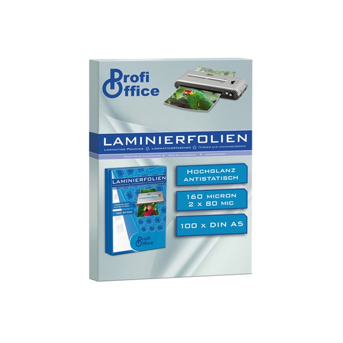 Afbeelding van lamineerhoes ProfiOffice 80 micron 100 vel A5 154x216mm