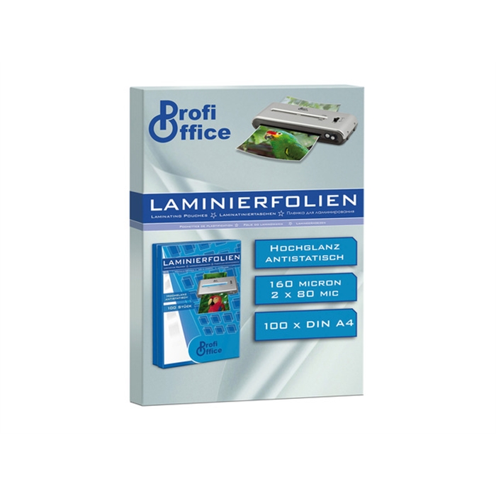 Afbeelding van lamineerhoes ProfiOffice 80 micron 100 vel A4 216x303mm