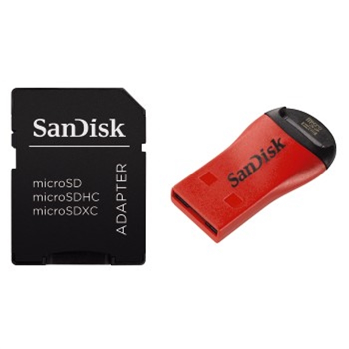 Image de Lecteur/Enregist. de cartes USB 2.0 Micromate (M2/microSD)+Adapt SD, Noir