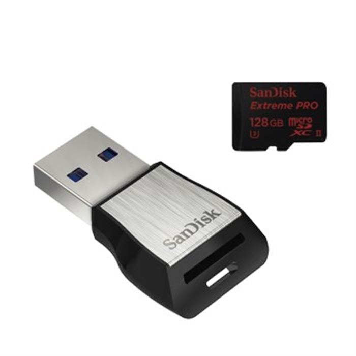 Afbeelding van SANDISK 173319 - MicroSDXC Extreme Pro 128GB UHS II 275MB/s reader + lezer