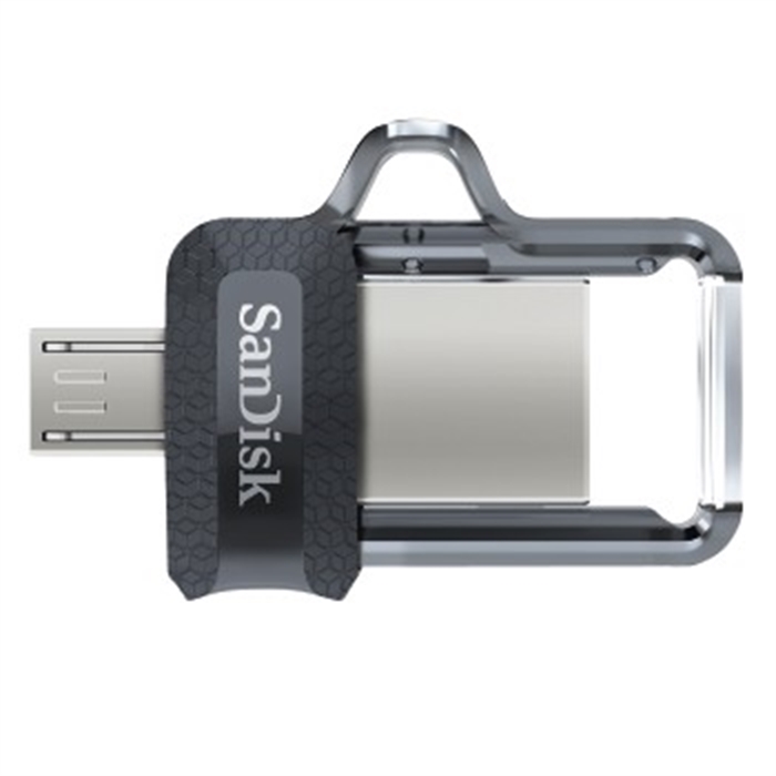 Image de SANDISK 173383 - Clé USB/Micro-USB 3.0 Ultra Dual Drive m3.0, 16GB, OTG, 130MB/s, Gris/Arg