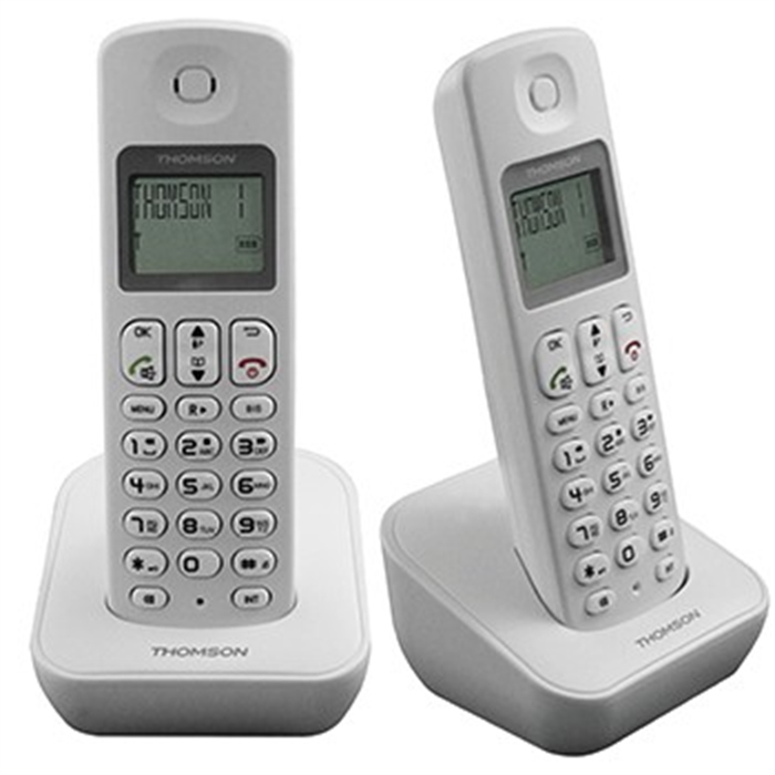 Image de Téléphone DECT + répondeur + mains libres Mica Duo, blanc