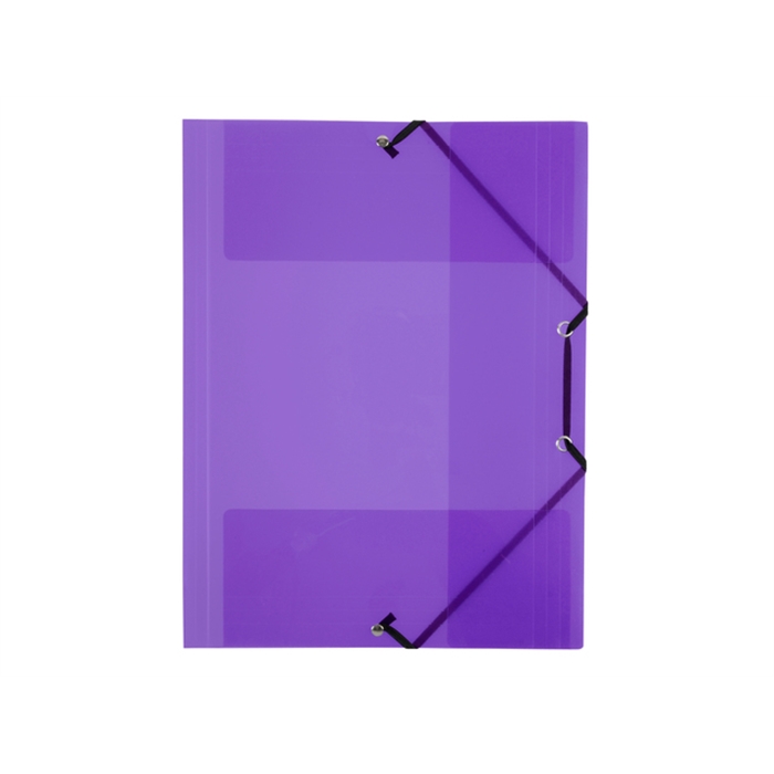 Image de farde à élastique Viquel 230x320 (A4) fermeture à élastique PP violet transparent