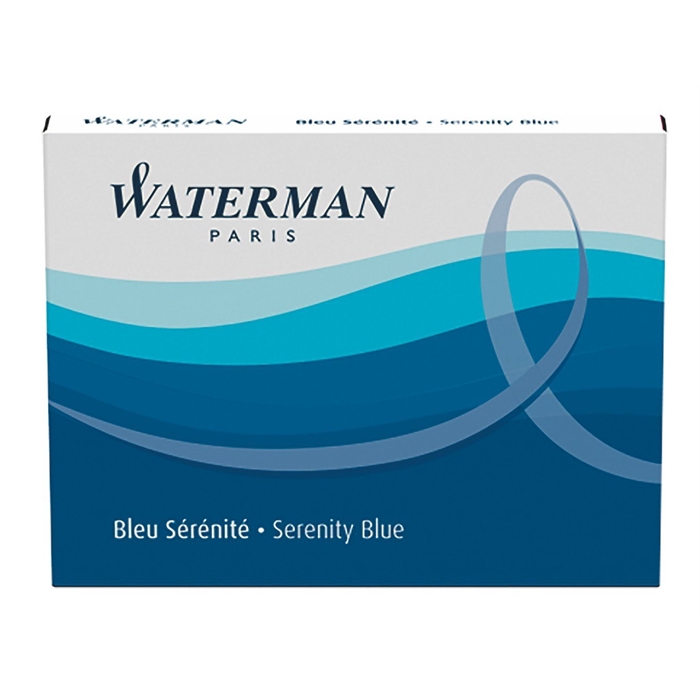 Image de Waterman Cartouches d'encre Bleu Sérénité - Carton de 8