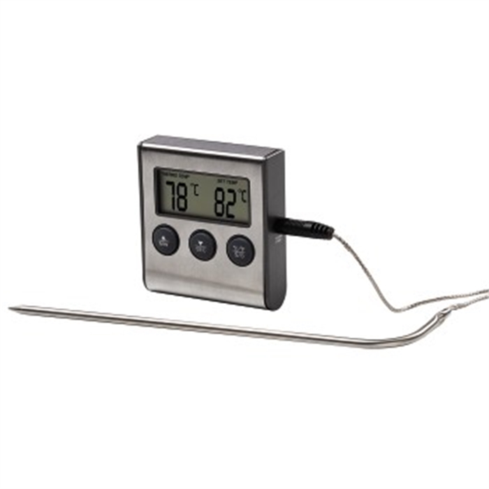 Afbeelding van Digital roast thermometer with timer, cable sensor / Bak en Braad Thermometer