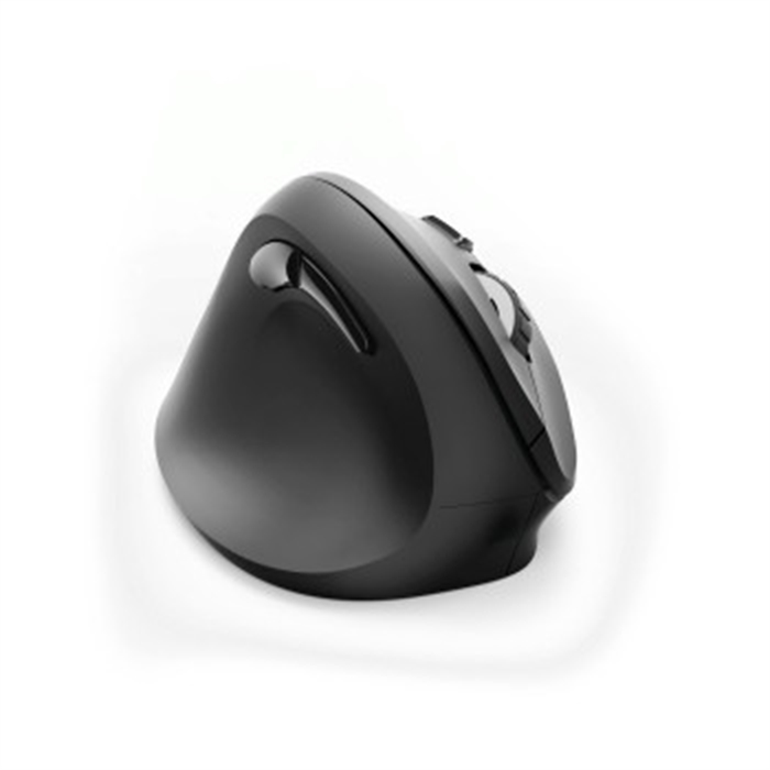 Afbeelding van Verticale, ergo. draadloze muis voor linksh. EMW-500L, 6 knoppen, zwart