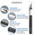 Afbeelding van ACROPAQ AK001 - Scalpel Hobbymes met softgrip Aluminium - met 5 extra bladen - Donkergrijs