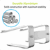 Image de ACROPAQ Support pour ordinateur portable - Design minimaliste - Support pour Macbook 11-15 pouces - Aluminium Gris Argenté