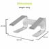 Image de ACROPAQ Support pour ordinateur portable - Design minimaliste - Support pour Macbook 11-15 pouces - Aluminium Gris Argenté