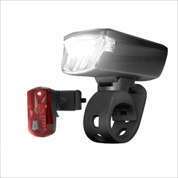 Image de ACROPAQ - Lampe de vélo LED - 30 Lux - Rechargeable avec USB - Résistant à la pluie - Torche