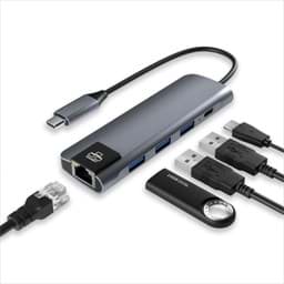 Image de ACROPAQ U2 - HUB USB-C 5-en-1 Aluminium avec LAN RJ45