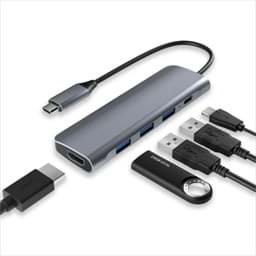 Image de ACROPAQ U4 - HUB USB-C 5-en-1 Aluminium avec HDMI