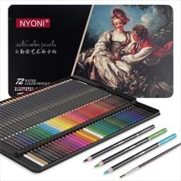 Image de ACROPAQ 72 Crayons aquarelles pour adultes/artistes/étudiants