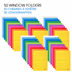 Afbeelding van ACROPAQ - 50x Insteekmappen A4 - 22 x 31 cm, Duurzaam, Gerecycleerd - Venstermappen, Dossiermappen - Assorti kleuren