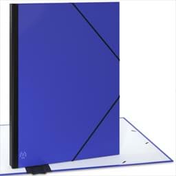 Image de ACROPAQ Carton à dessin A2 - XXL - 52x72cm - Avec élastiques - Bleu foncé