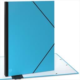 Image de ACROPAQ Carton à dessin A2 - XXL - 52x72cm - Avec élastiques - Turquoise