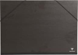 Image de ACROPAQ Carton à dessin A2 - Kraft - 62x47cm - Avec élastiques - Noir