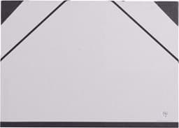 Image de ACROPAQ Carton à dessin A3 - Kraft - 32x45cm - Avec élastiques - Personnalisable - Gris