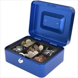 Image de ACROPAQ TS0130B - Coffret caisse à monnaie 205x160x90mm Bleu