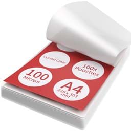 Image de ACROPAQ 100 pochettes de plastification A4 100 Microns