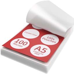 Image de ACROPAQ 100 pochettes de plastification A5 100 Microns