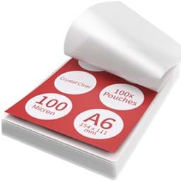 Image de ACROPAQ 100 pochettes de plastification A6 100 Microns